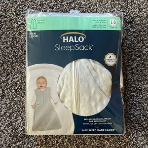 Halo Sleep Sack Velboa in Cream Sz Large (12-18 months)